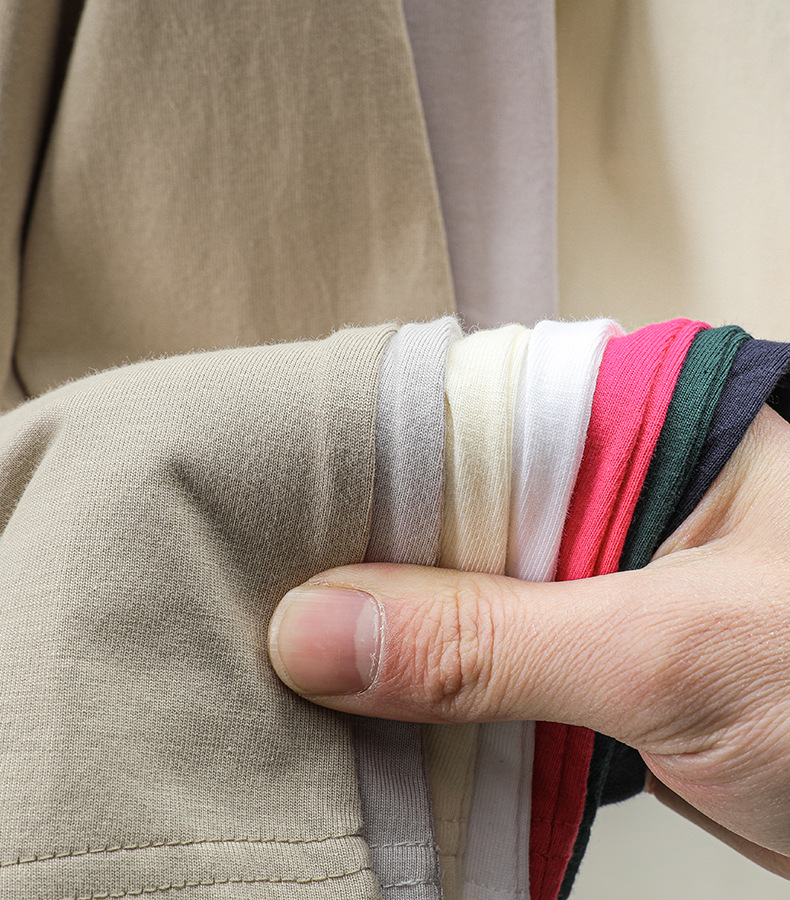 2025夏季新款7A抗菌透气男士短袖t恤14色230克纯棉圆领休闲T恤男详情47