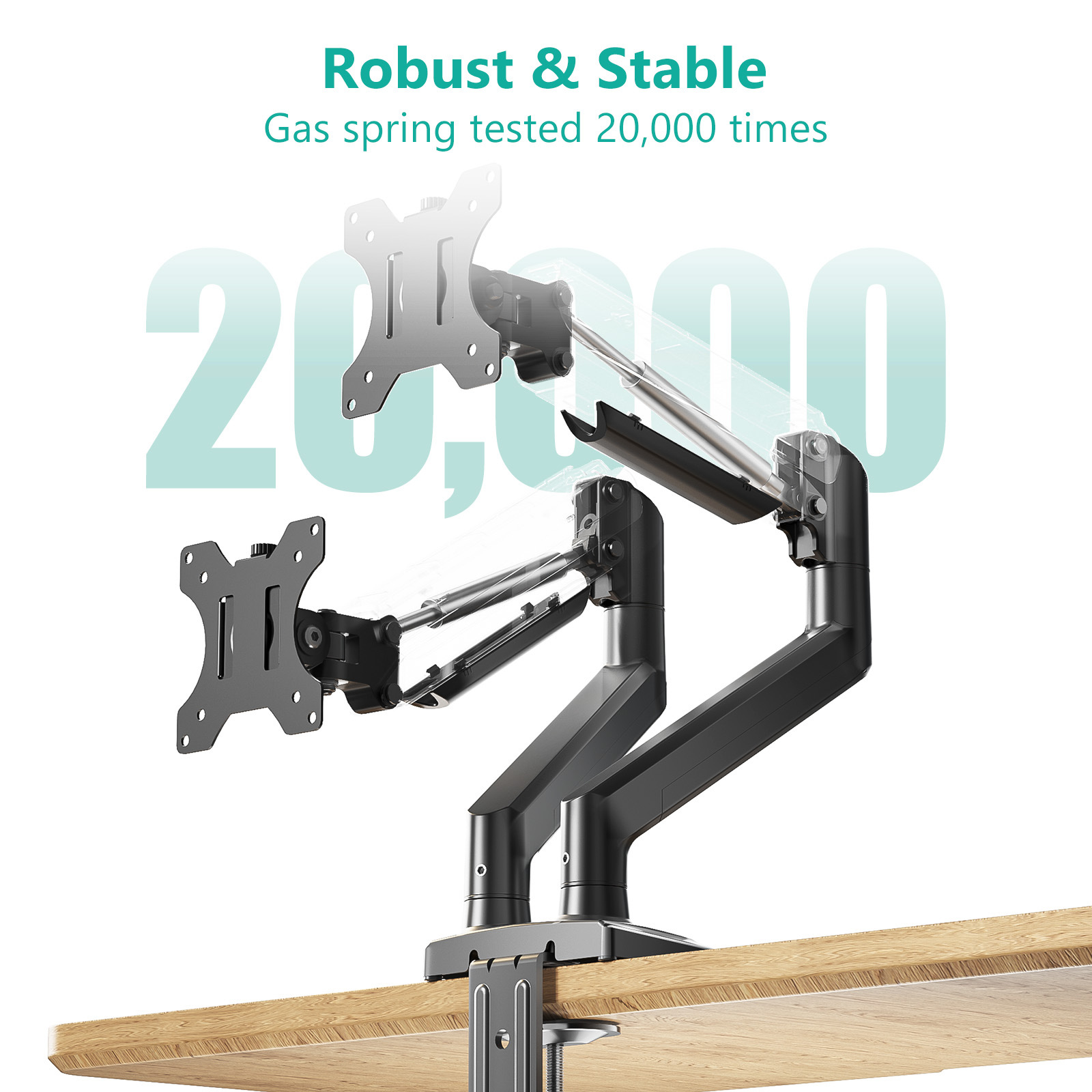 显示器支架显示屏曲面屏支架双臂气弹簧支架电脑支架详情4