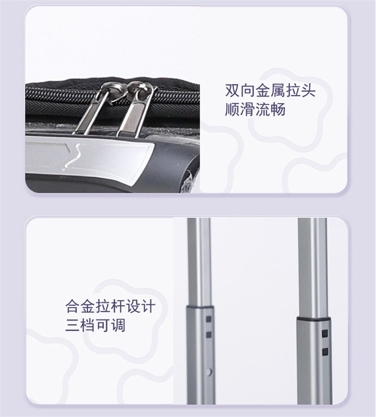 Large dog pet trolley case, large-capacity outboard case, portable fully transparent pet aviation case, cat takeout case pic 22