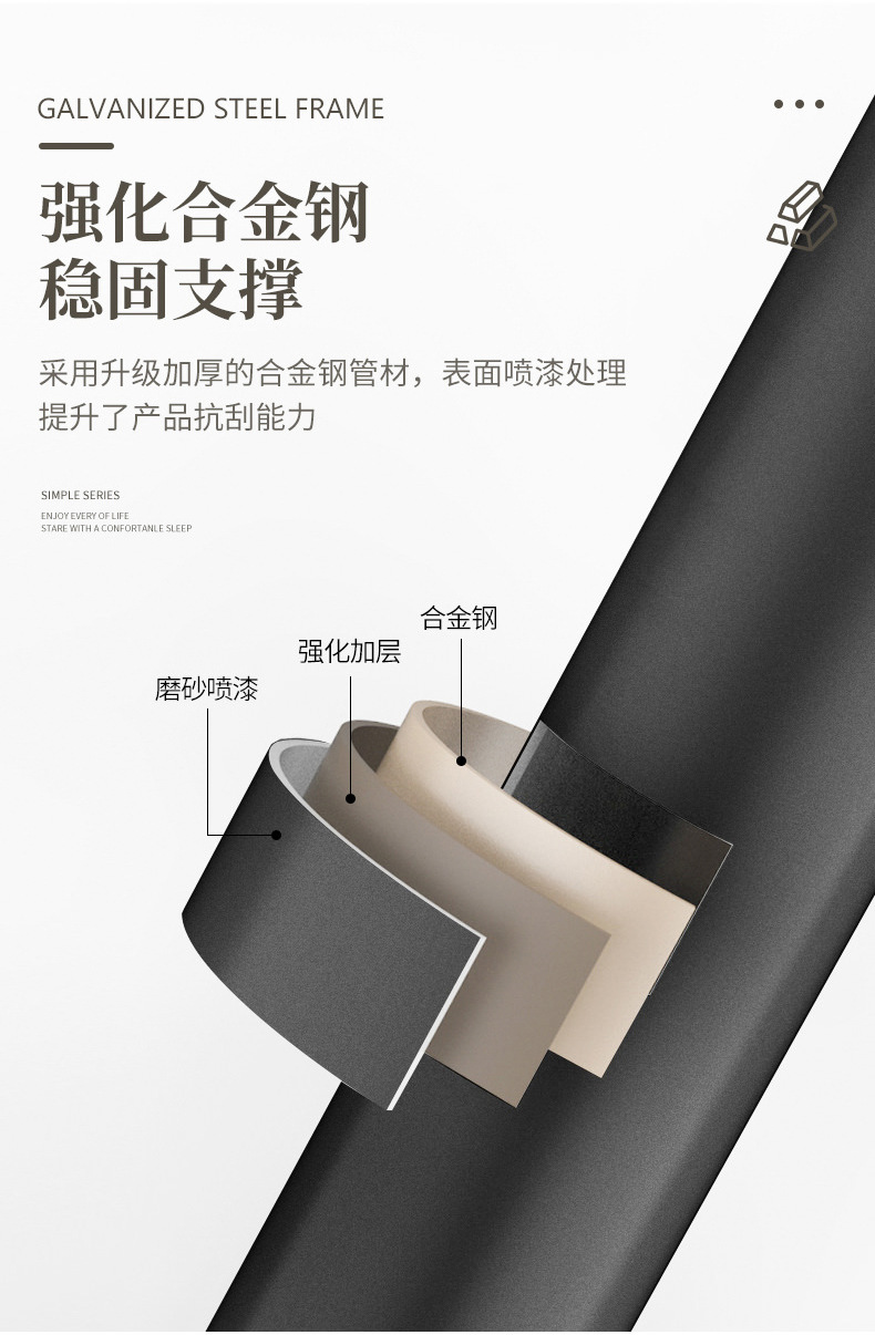 紫叶户外休闲躺椅沙滩椅躺床泳池午休阳台庭院折叠椅室外防水防晒详情12