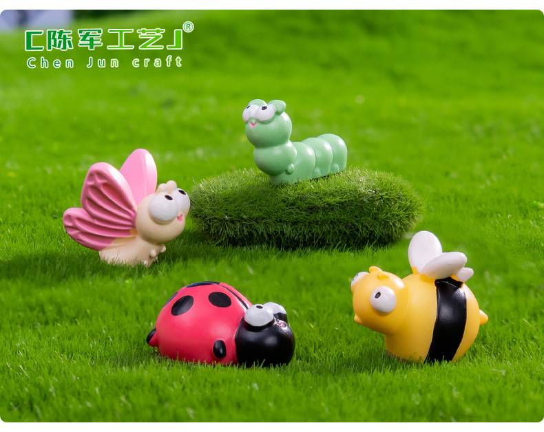 Moss micro-landscape creative caterpillars, snails, insects, garden landscaping diy decorative accessories, mini ornaments pic 39
