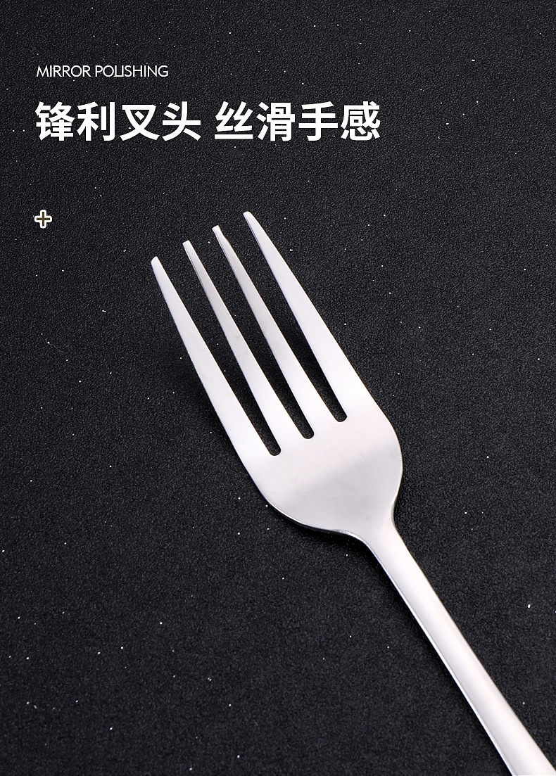 批发家用汤勺1010勺子可激光logo 学生食堂叉勺光柄不锈钢勺子详情10