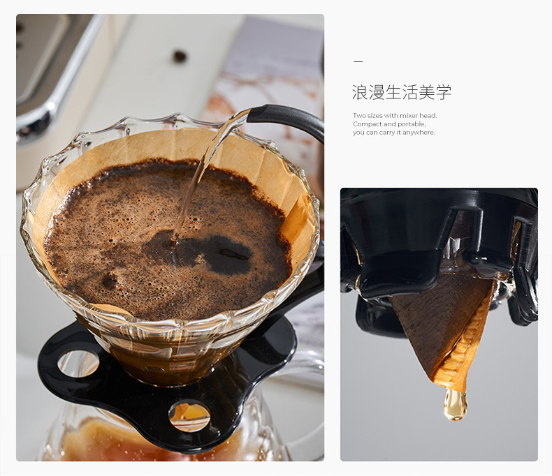 Original wood pulp V-shaped coffee filter paper V60 filter cup coffee drip filter paper in stock, coffee filter paper box pic 11