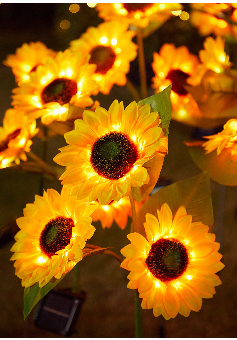 户外太阳能向日葵花灯庭院花园草坪装饰地插灯仿真景观植物氛围灯详情15