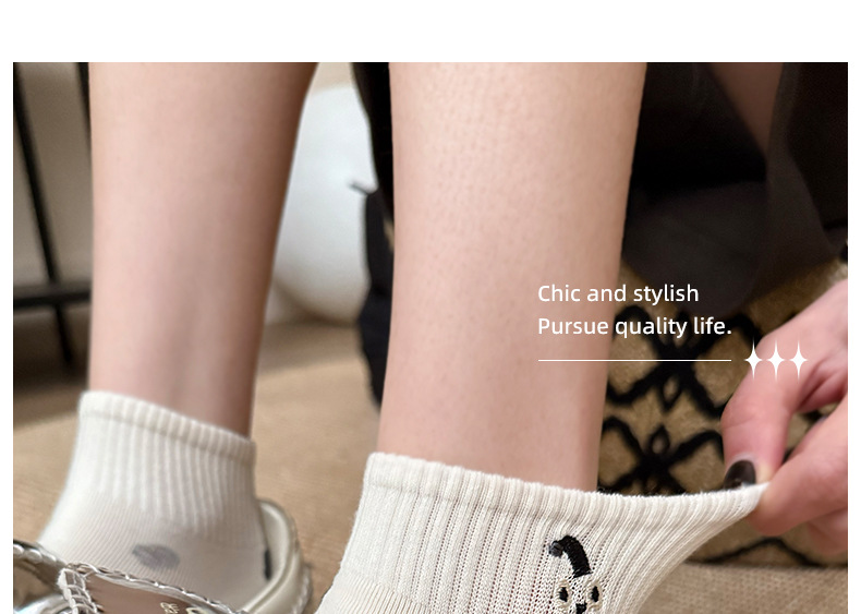 2025年夏季新款袜子女船袜低帮吸汗条纹韩版薄款灰色可爱短筒袜详情35