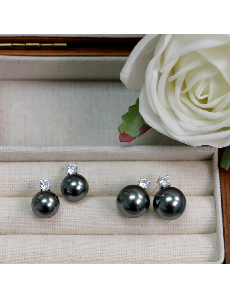 2024 Little Sweet Potato, Australian White, True Hemp, Lavender 5A, Zircon, Princess Diana, Shi Family Pearl 925, Pure silver Stud earrings, perfectly round pic 31