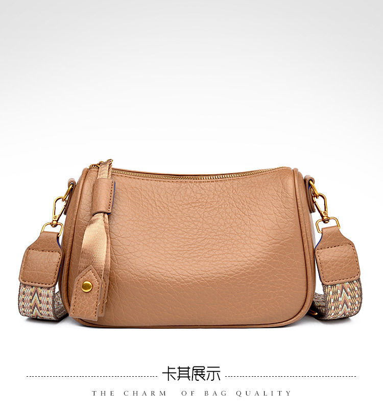 科彼袋鼠女士包包单肩腋下包宽肩带复古斜挎包高级感女包新款潮流详情23