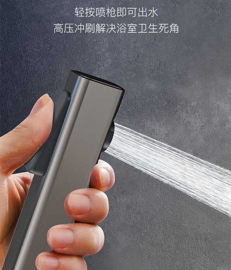 淋浴花洒套装枪灰色黄铜淋浴器花洒家用恒温增压喷头浴室洗浴淋雨详情32