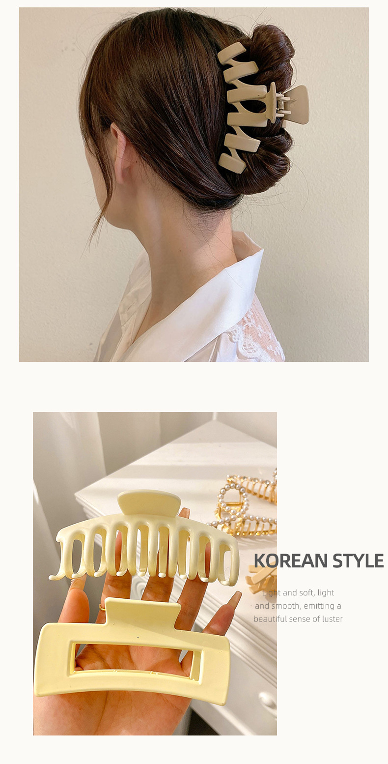 亚克力发夹女后脑勺简约大号盘发抓夹头饰韩国发饰鲨鱼夹发卡批发详情14