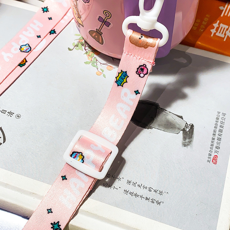 大容量316不锈钢保温杯可爱卡通大肚杯带提绳便携带吸管儿童杯子详情9