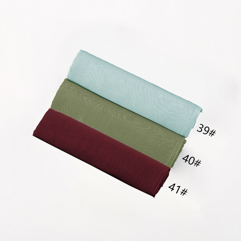 秋季新款纯色热销马来印尼人棉头巾  单色宽边薄款莫代尔透气围巾详情10