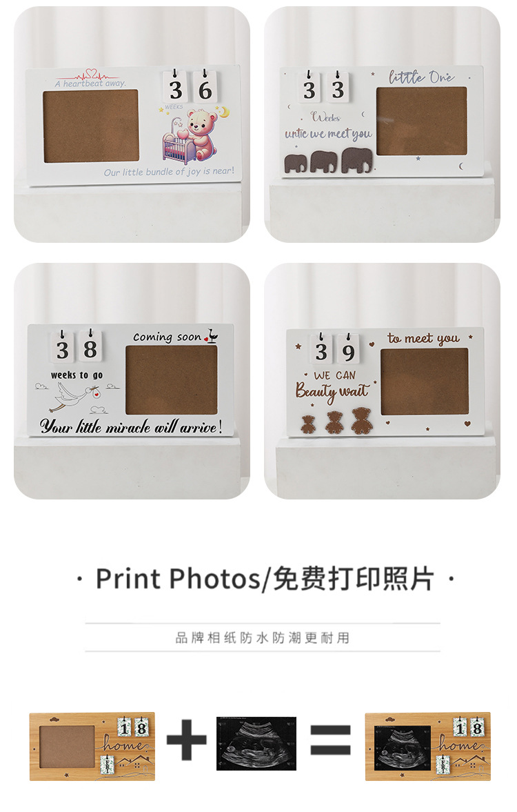 现货新款跨境家居装饰拍照纪念木制相框桌面立式摆件挂件照片墙详情9