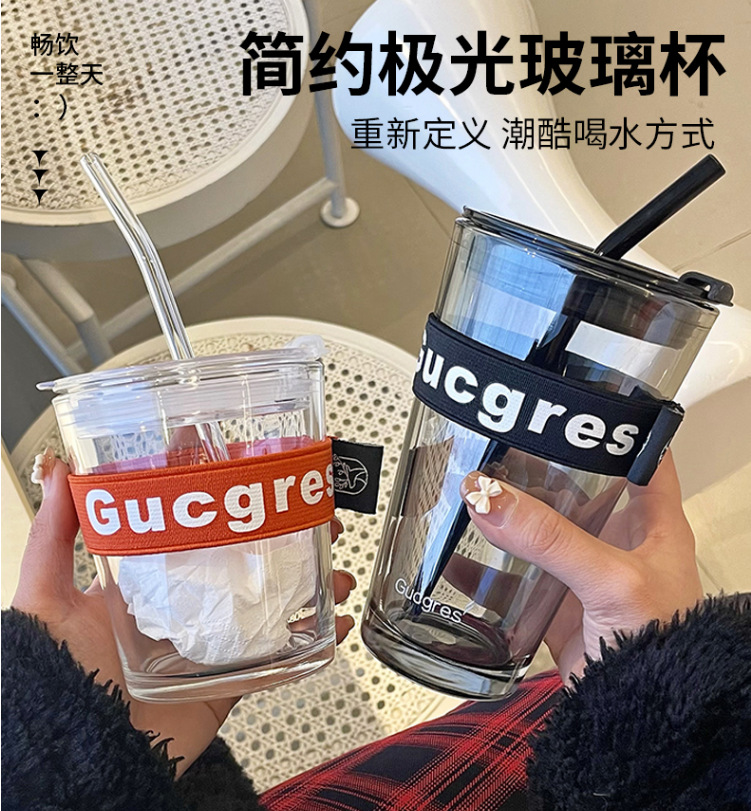 北极光玻璃杯ins风创意奶茶杯高颜值伴手礼水杯咖啡杯早餐杯批发详情13