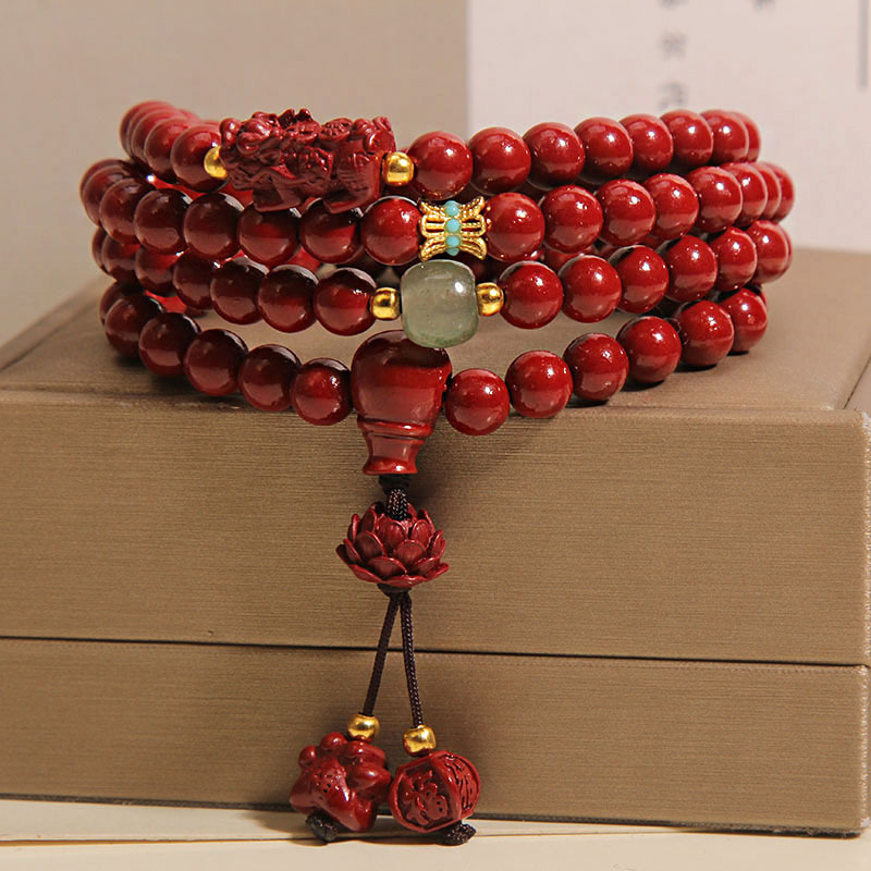新中式多层朱砂手链项链女轻奢小众精致高级感貔貅手串本命年礼物详情2