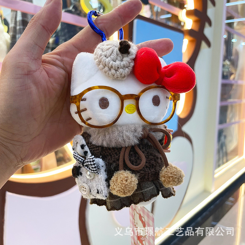 【 Genuine 】 hellokitty small pendant, cute plush doll kt doll dress, doll bag pendant pic 13