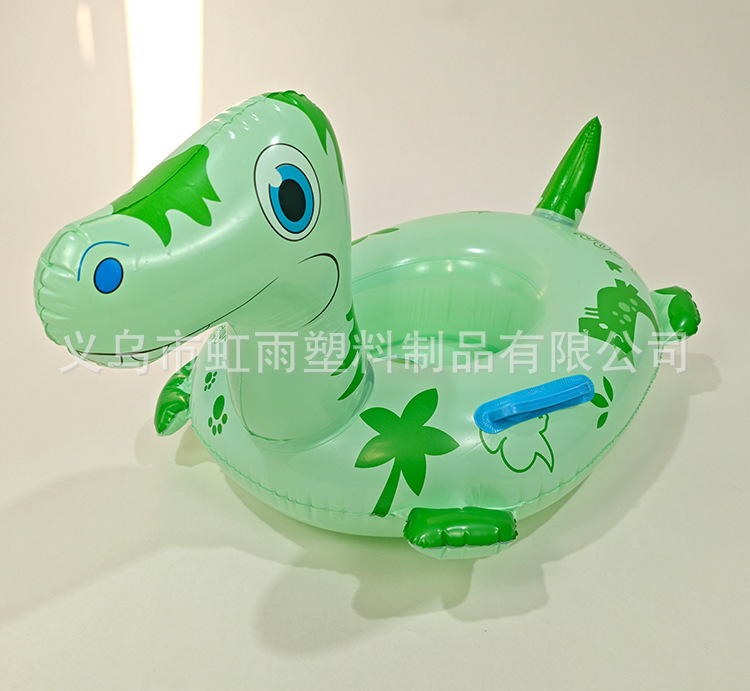 新款现货动物坐圈儿童游泳圈 恐龙坐艇卡通坐骑圈 带把手水上泳圈详情2