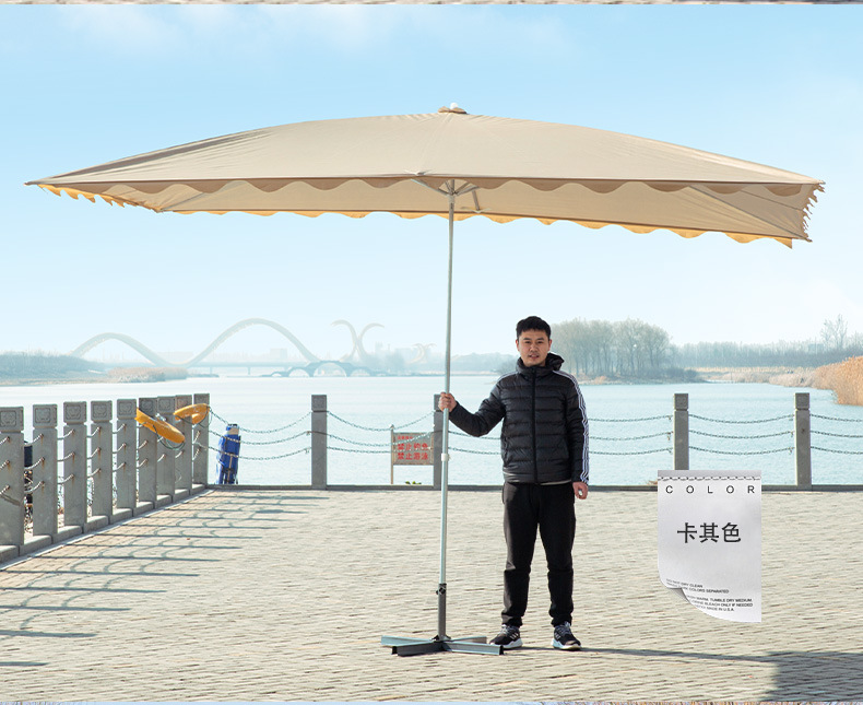遮阳伞太阳伞大型户外摆摊伞雨棚防晒长方形四方大雨伞折叠庭院伞详情12
