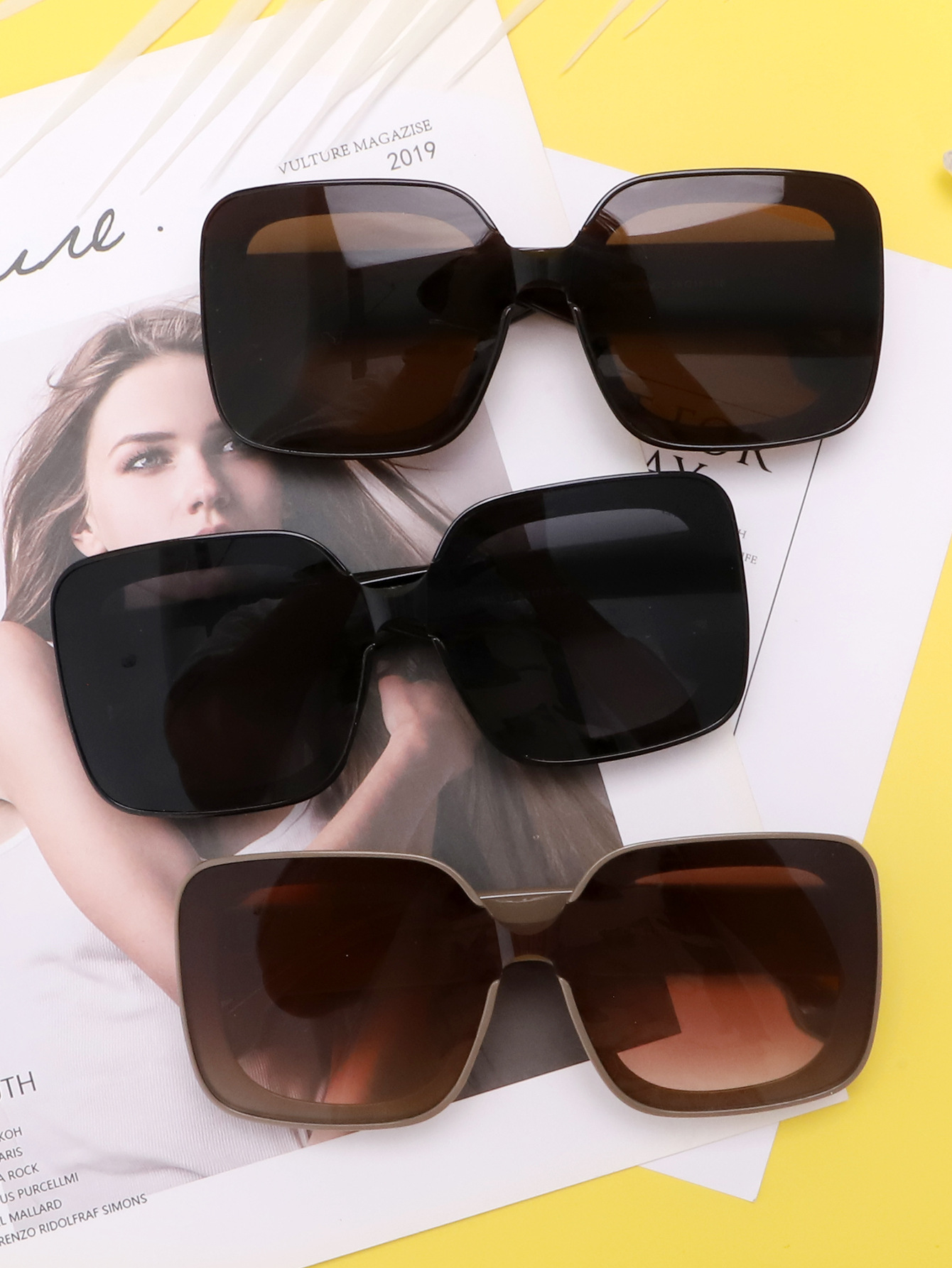 新款ins同款个性方形苏格兰纹摩登太阳镜欧美街拍墨镜女小方框详情12