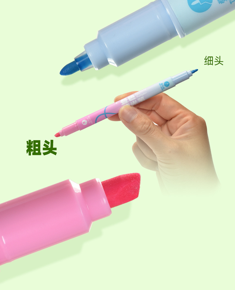 Tianfeng 239B Multi-color double-headed highlighter pen, key point marking pen, note-taking and journal-making pen, multi-color fluorescent pen pic 7