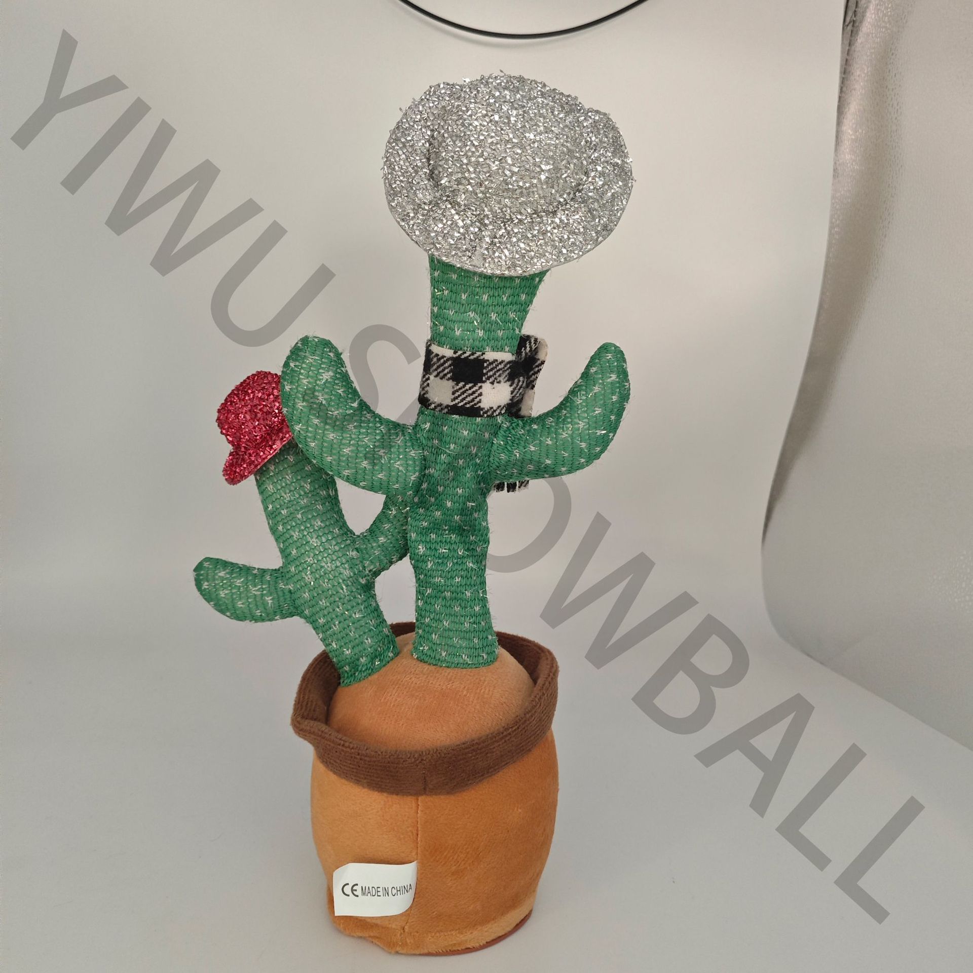 2025创意搞怪电动跳舞母子双头仙人掌抖音同款网红会唱歌的仙人掌详情4