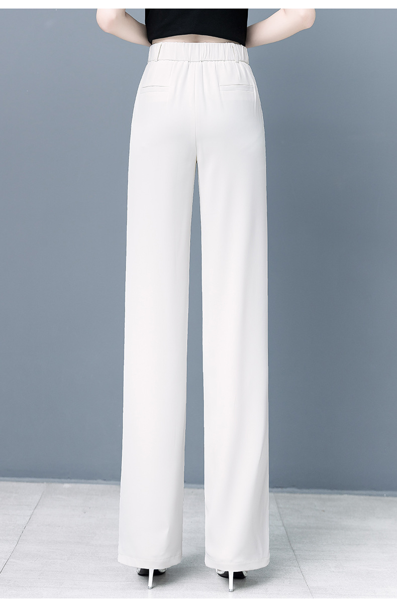 高腰垂感阔腿女裤夏季薄款2024新款直筒裤宽松显瘦冰丝休闲裤包邮详情25