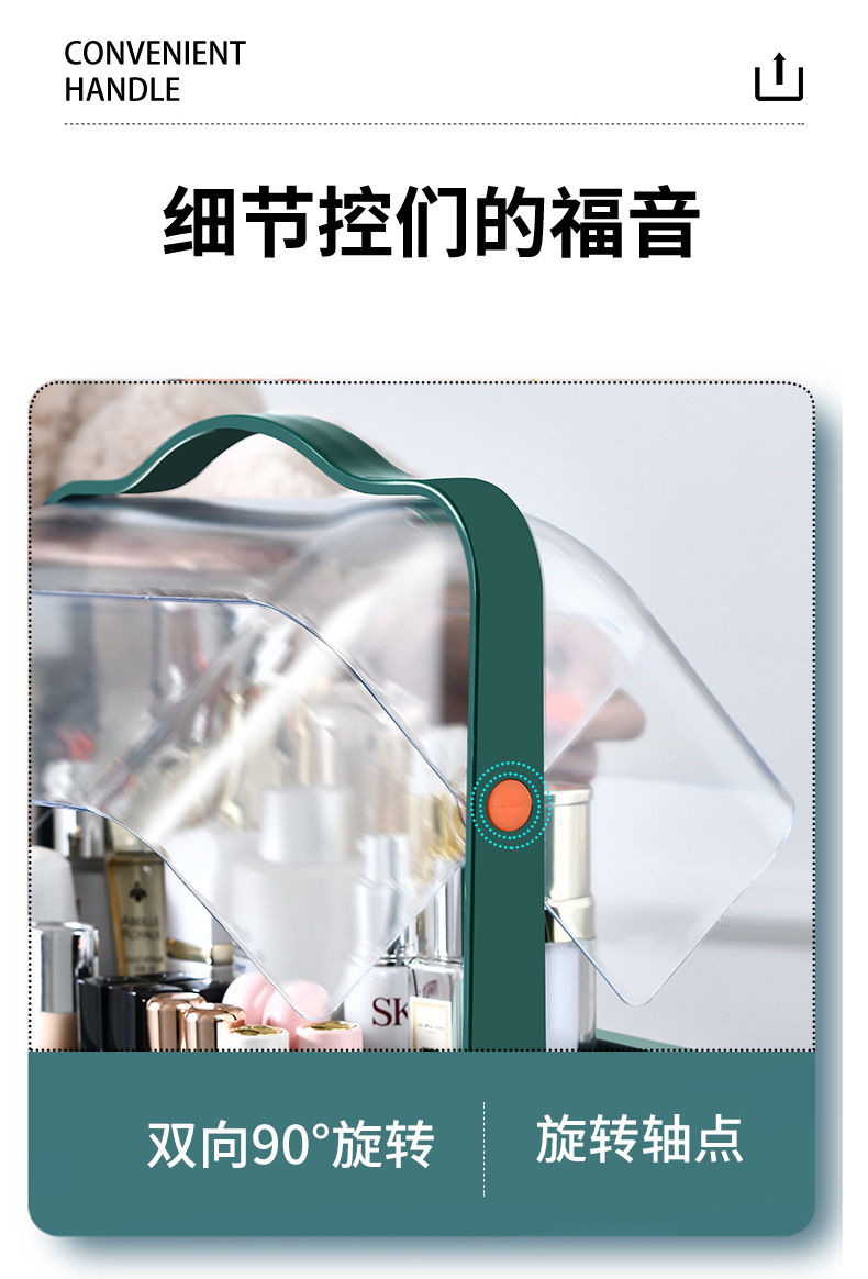 化妆品收纳盒塑料抽屉式护肤品收纳架梳妆台置物架桌面口红收纳盒详情14