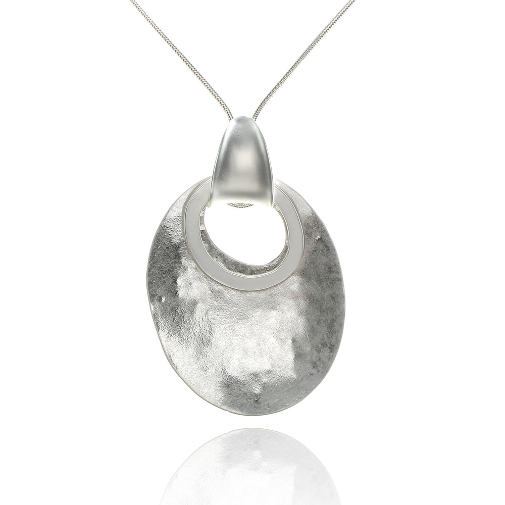 亚马逊爆款跨境外贸欧美复古简约吊坠高级感ins风项链长款毛衣链详情4