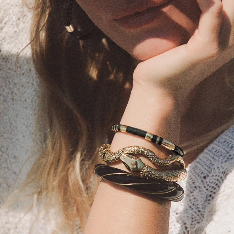 法国复古小众设计扭结设计马卡龙开口手镯个性中古独特轻奢高级感详情16