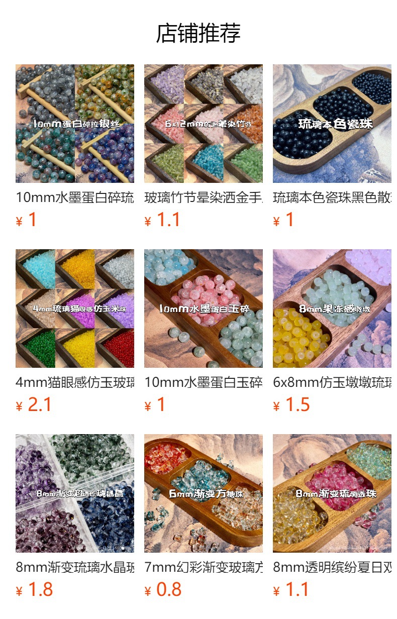 High-white floral burst glass beads, DIY jewelry accessories, string beads, necklace, loose beads, high-end round beads pic 1