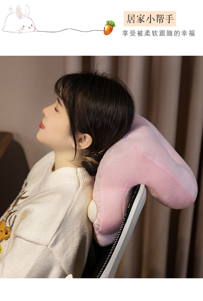 卡通可爱冰豆豆带孔猫爪午睡枕办公室午休枕头学生宿舍趴睡枕批发详情17