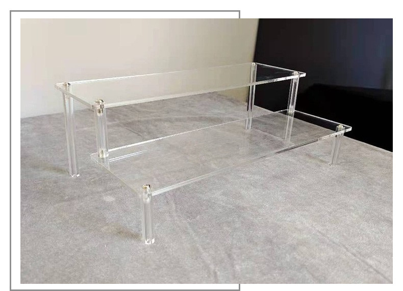 Acrylic display stand, Bubble Mart figurine, multi-layer acrylic bar brick, transparent stepped display stand, blind box doll, layered display stand, anime peripheral collectibles, exhibition stand, desktop model, display item, support base pic 9