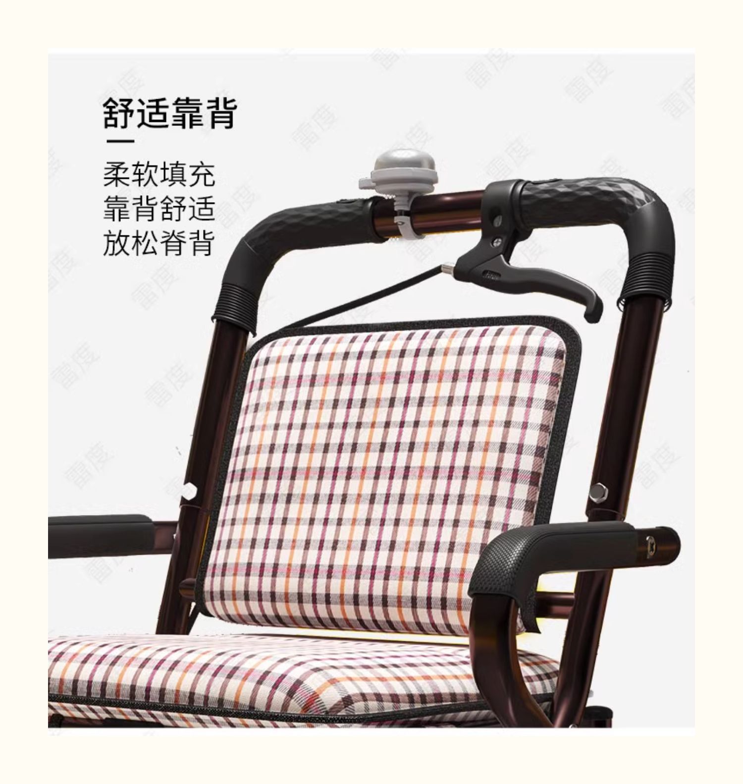 老人代步车可推可坐便携购物车老年能推四轮助步买菜可折叠小拉车详情19