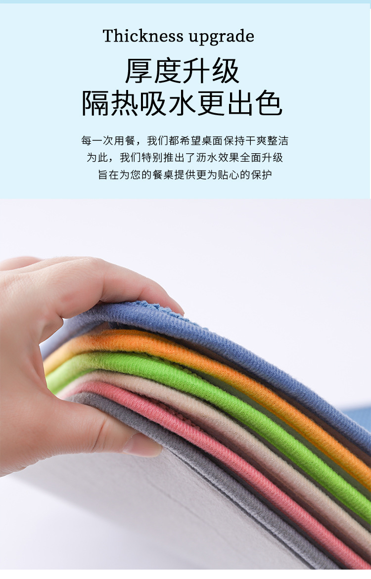跨境超细纤维吸水速干餐垫家用厨具沥水干燥垫锅碗杯蝶干物垫杯垫详情5