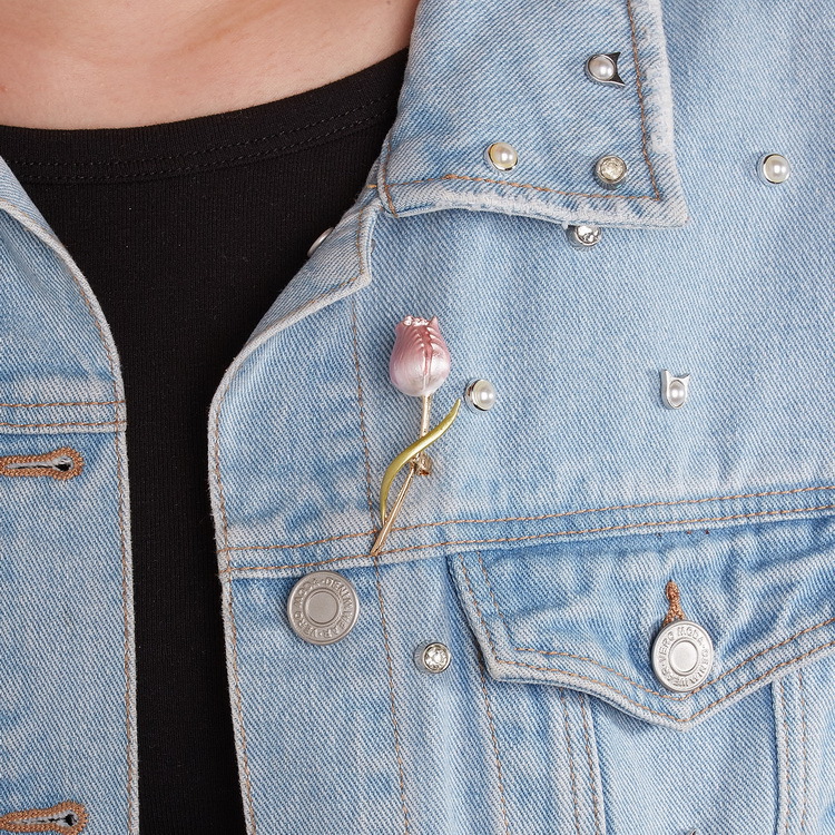 Cross-border best-selling plant series brooches, daisies, sunflowers, lacquered vases, maple leaf flower brooches and brooch accessories pic 21