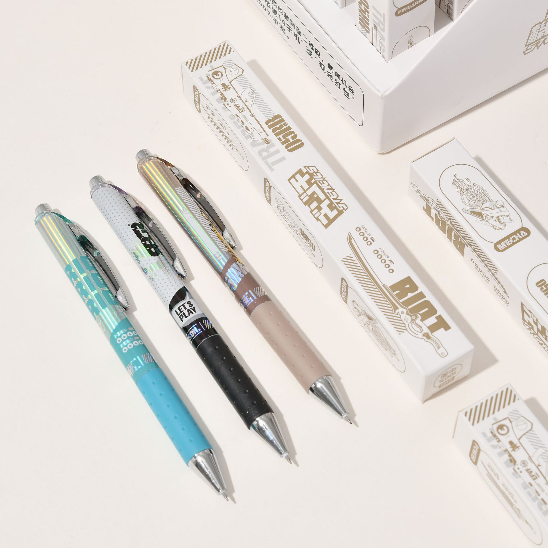 晨兮创意装甲部队按动中性笔盲盒ST笔尖0.5mm黑笔中小学生习题笔详情3