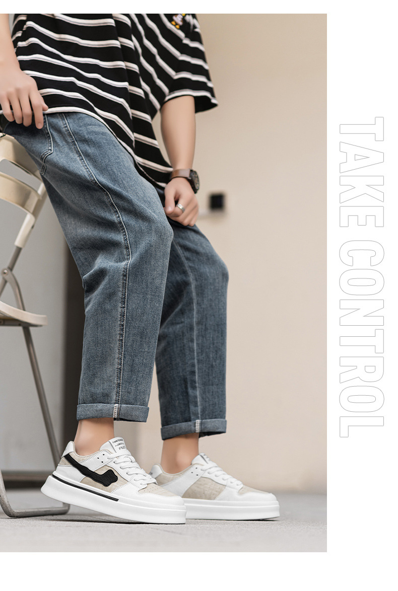 厚底运动单鞋轻便透气时尚春夏季新款高品质港风板鞋男软底休闲鞋详情12