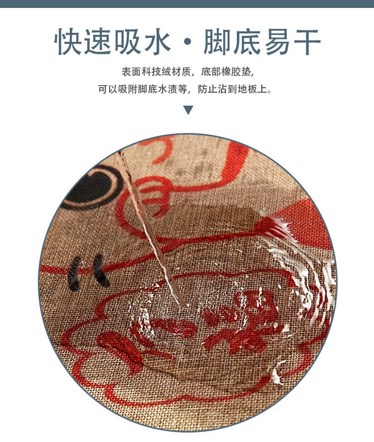 入户门地垫复古轻奢玄关耐磨防滑脚垫子家用进门耐脏易打理地垫详情4