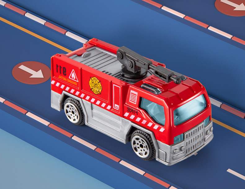 儿童玩具车模型2-3岁4宝宝仿真货柜合金小汽车男孩消防工程车套装详情3