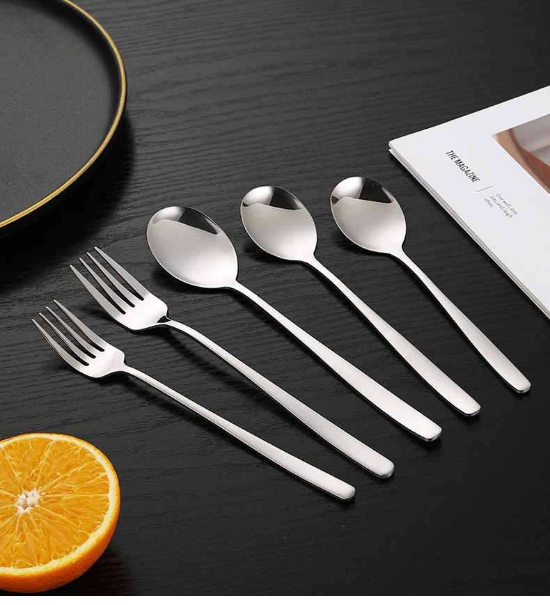 韩式勺304不锈钢勺子加厚搅拌冰勺咖啡勺家用吃饭汤勺厂家批发详情15