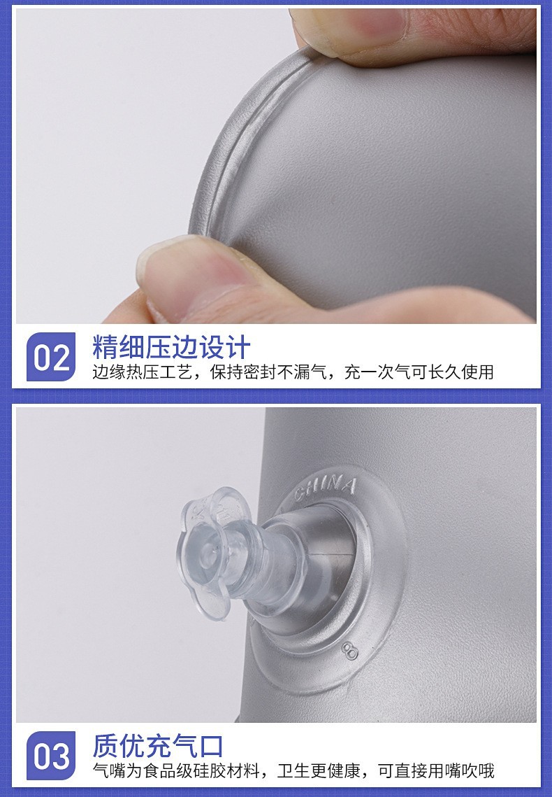 充气枕头旅行枕便携趴枕防滑透气舒适耐用详情7