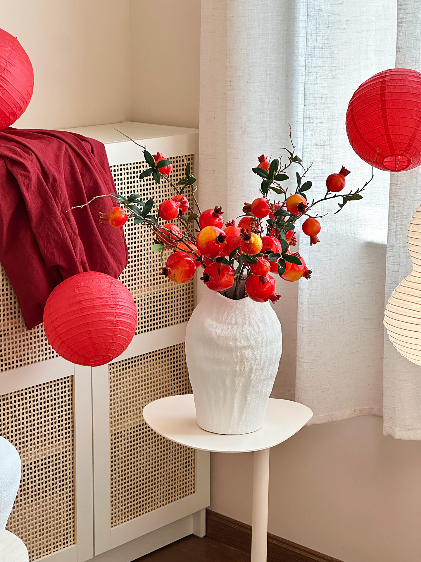 中式仿真石榴果实仿真花假花摆设年宵花喜庆过年客厅餐桌家居摆件详情15