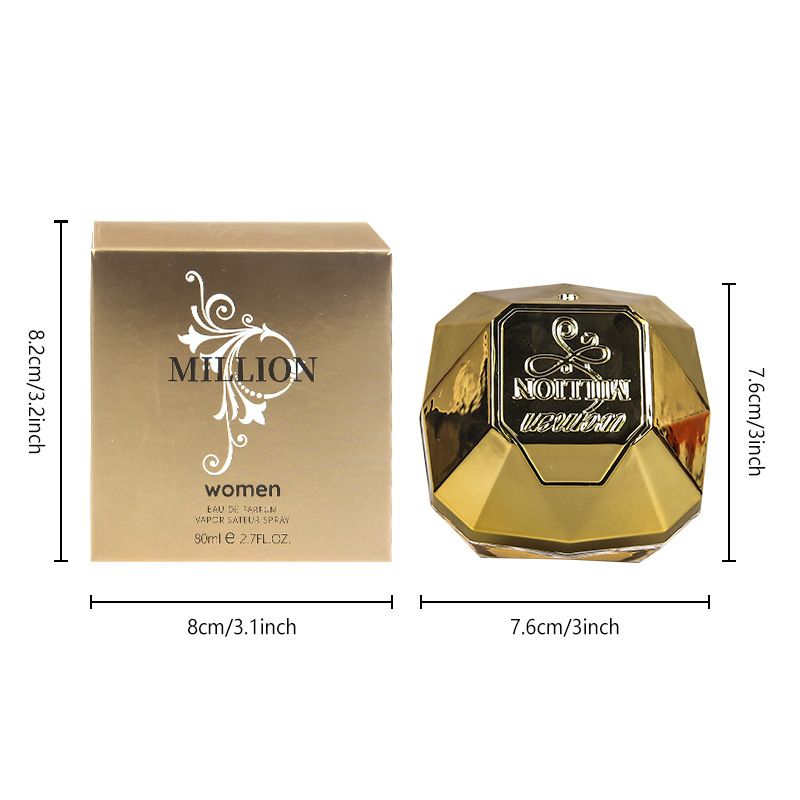 跨境黄金百万钻石女士香水80ml金钻淡香水持久花果香调女士香水详情13