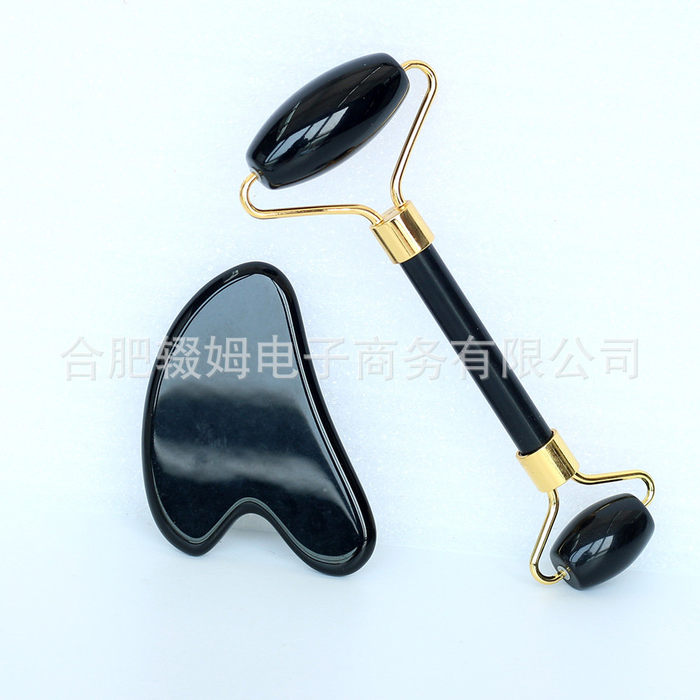 工厂直销紫水晶玉石滚轮按摩器专用脸部刮痧按摩美容棒美容院推拿馆用详情31