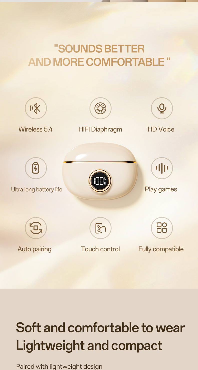 M84 mango corto electrochapado en el oído auriculares bluetooth inalámbricos huqiang bei reducción de ruido fábrica esport baja latencia ear clip tipo pic 5