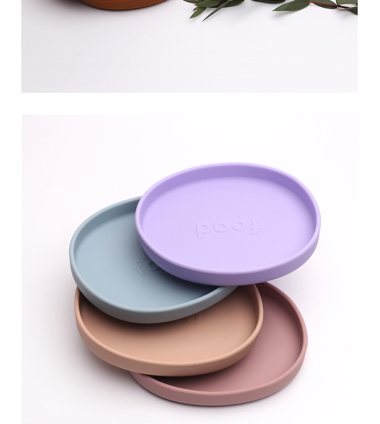 食品级硅胶儿童喂养餐具 宝宝吃饭训练辅食盘子 宝宝硅胶餐盘辅食碗 安全无毒易清洗 婴儿学吃饭必备工具详情11