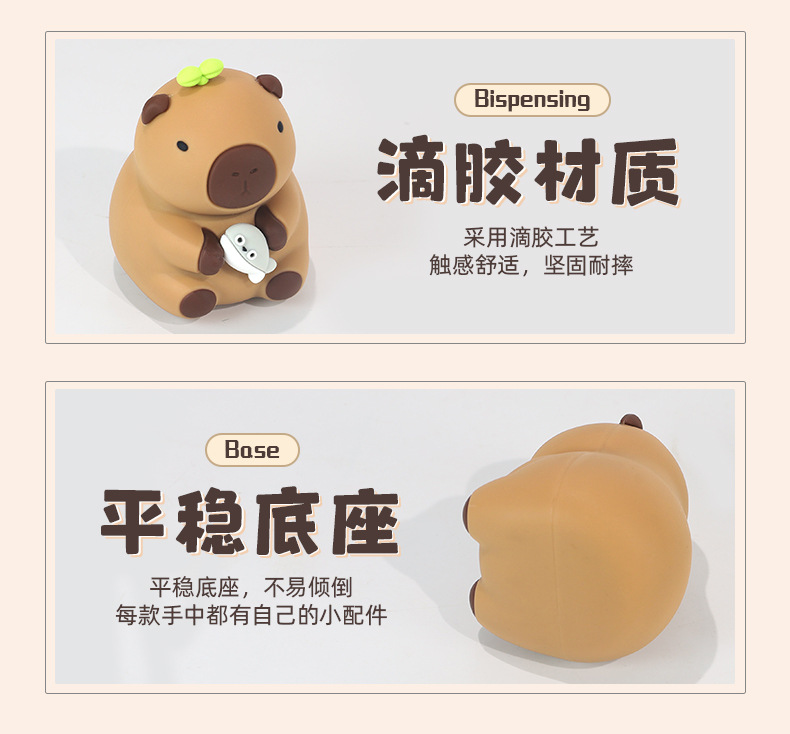 卡皮巴拉摆件可爱小摆件办公室桌面装饰摆件卡通创意礼物工艺品详情8