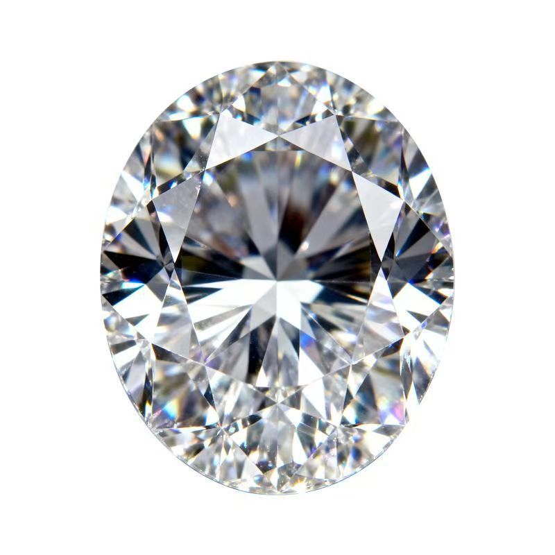 厂家直售椭圆锆石 人工合成彩色蛋形锆石 闪亮度白色彩色水晶锆石详情1