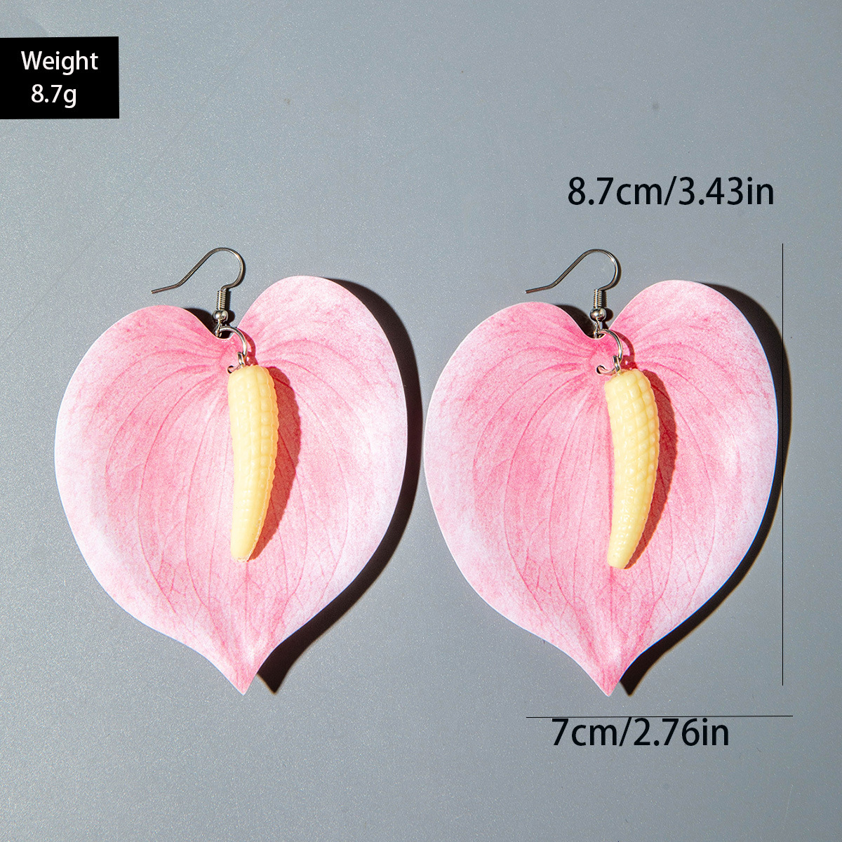 欧美跨境时尚清新布艺花朵流苏串珠优雅甜美情人节礼物耳坠耳环女详情47