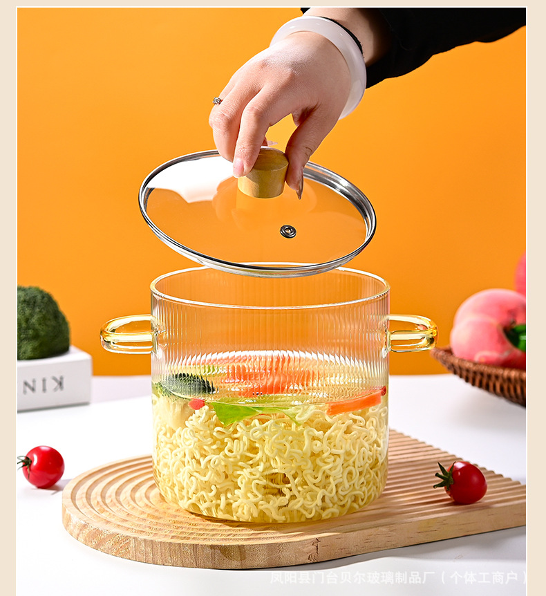 高硼硅玻璃锅明火耐高温小奶锅透明蒸锅电陶炉专用煮红酒锅特大号汤锅详情17