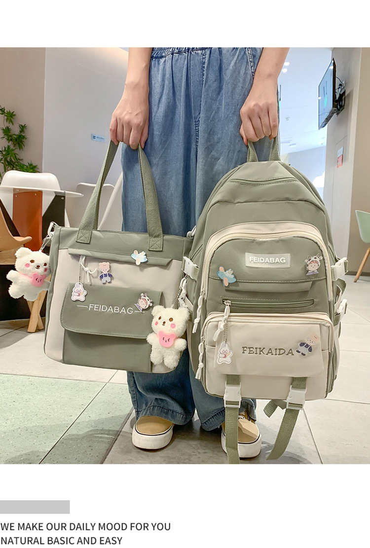 小清新书包女初中生高颜值可爱小学生双肩包中学生大容量轻便背包详情7